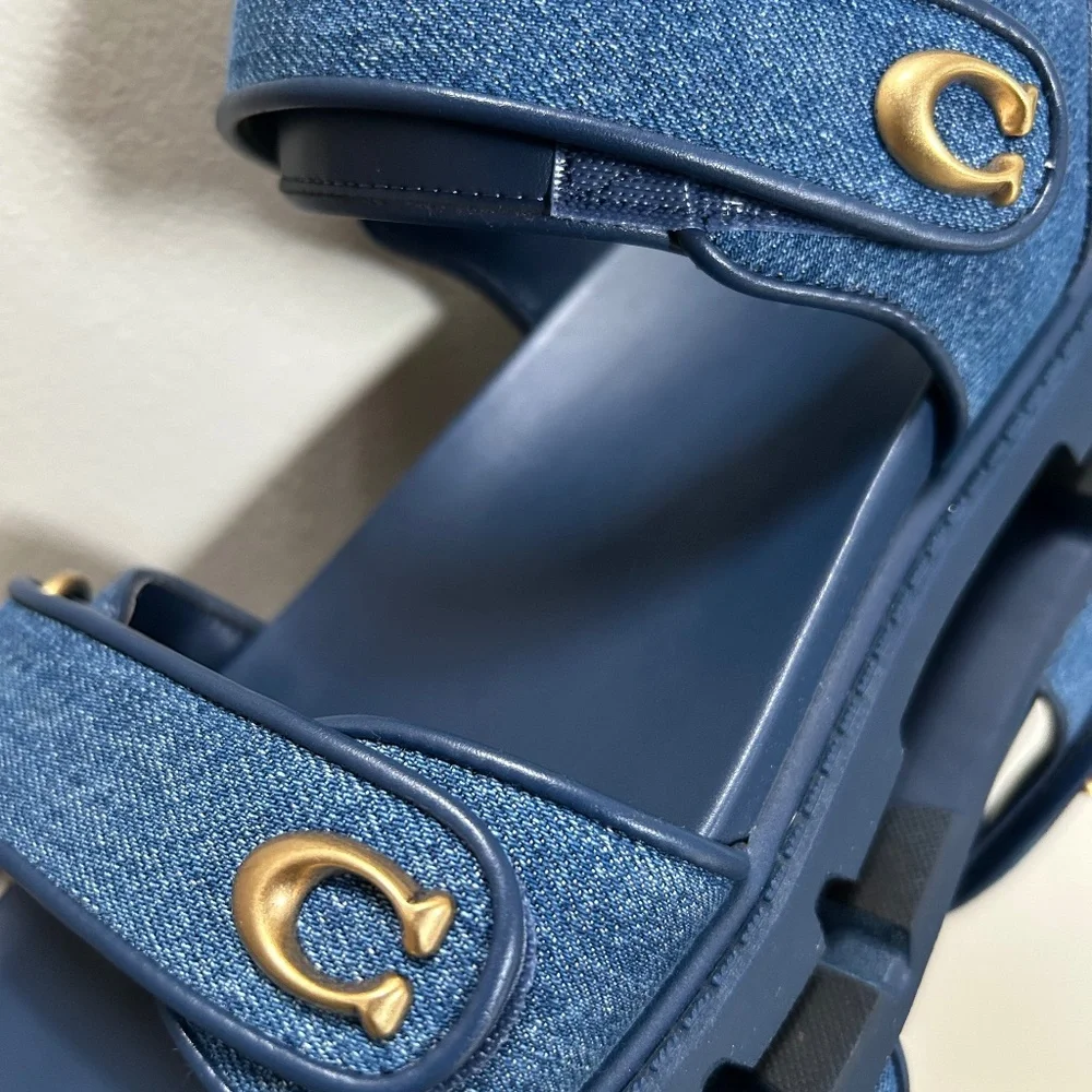 COACH Denim Brynn Sandal - Picture 7 of 10